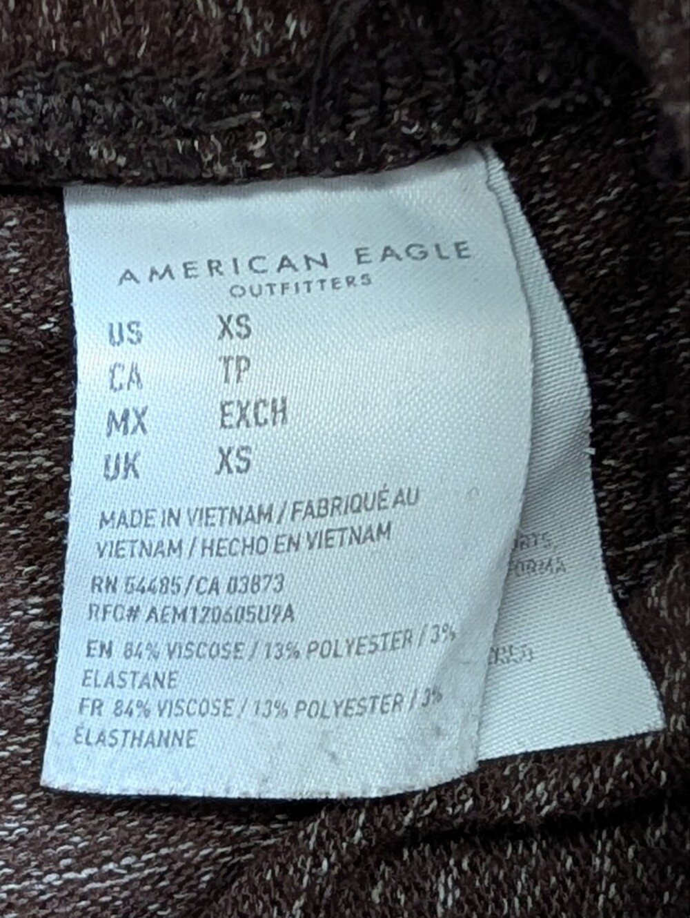 American Eagle Womens Dark Brown Ahh-Mazingly Soft Knit Lounge Joggers Size XS - Picture 4 of 10